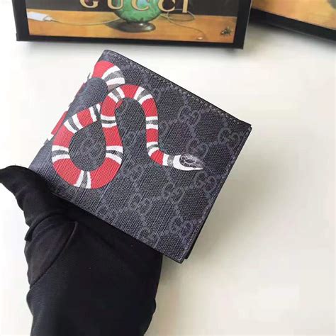 men supreme gucci wallet|gucci kingsnake men's wallet.